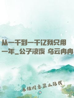 从一千到一千亿我只用一年